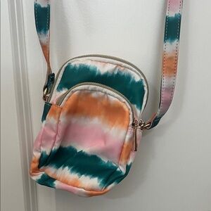 5/$25 Cato Pink, Orange, and Green Mini Crossbody Bag